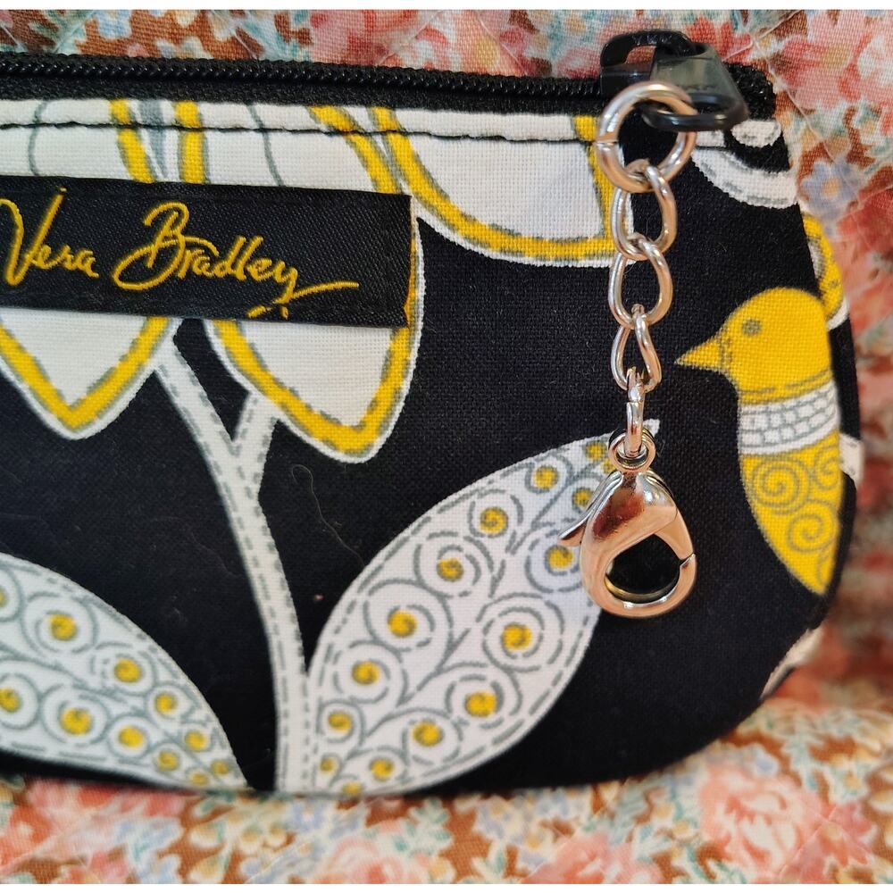 Vera Bradley Yellow Bird Retired Coin Purse Keychain NWOT - Picture 2 of 6